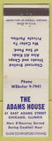 Matchbook Cover - Adams House Chicago IL
