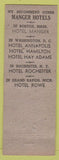 Matchbook Cover - Vanderbilt Hotel New York City NYC