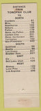 Matchbook Cover - Tonopah Club casino NV