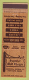 Matchbook Cover - Superior Malt Shoppe Fort Wayne IN