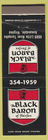 Matchbook Cover - Black Baron Annandale VA CREASE