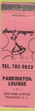 Matchbook Cover - Parkington Lounge Wantagh NY WEAR