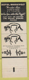 Matchbook Cover - Roosevelt Hotel St Louis MO Green Camel Coffee House