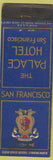 Matchbook Cover - Palace Hotel San Francisco CA