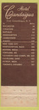 Matchbook Cover - Hotel Canandaigua NY