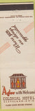Matchbook Cover - Colonial Hotel Cleveland OH