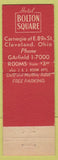 Matchbook Cover - Hotel Bolton Square Cleveland OH