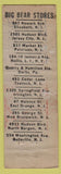 Matchbook Cover - Big Bear Stores American House Coffee NJ PA Chain WEAR