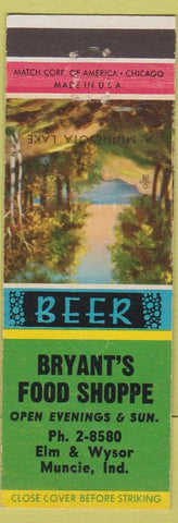 Matchbook Cover - Bryant's Food Shop Muncie IN