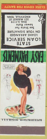 Matchbook Cover - State Loan Service Knoxville TN pinup
