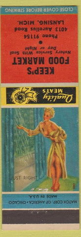 Matchbook Cover - Keep's Food Market Lansing MI pinup