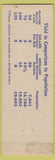 Matchbook Cover - Wickersham's Hybrids corn seed Brookston IN