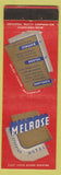 Matchbook Cover - Melrose Hotels Buffalo NY Cleveland Toledo OH