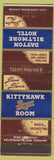 Matchbook Cover - Dayton Biltmore Hotel Kittyhawk Room WEAR OH