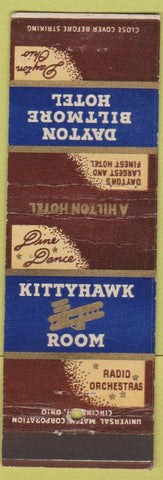 Matchbook Cover - Dayton Biltmore Hotel Kittyhawk Room WEAR OH