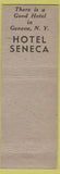 Matchbook Cover - Hotel Seneca Geneva NY