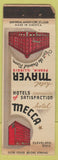 Matchbook Cover - Mayer Hotel Peoria IL Mecca Hotel Cleveland OH WEAR