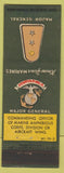 Matchbook Cover - Know Your Marines Major General