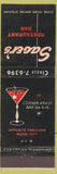Matchbook Cover - Sager's Restaurant Bar New York City