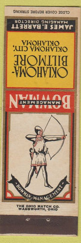 Matchbook Cover - Oklahoma Biltmore Hotel Oklahoma City OK