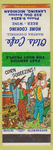 Matchbook Cover - Olds Cafe Lansing MI hillbilly
