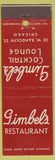 Matchbook Cover - Gimbel's Restaurant Chicago IL