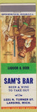 Matchbook Cover - Sam's Bar Lansing MI