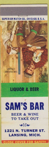 Matchbook Cover - Sam's Bar Lansing MI