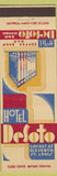Matchbook Cover - Hotel DeSoto St Louis MO