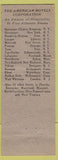 Matchbook Cover - The Yorktowne York PA hotel