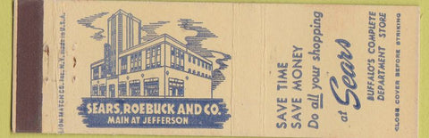 Matchbook Cover - Sears Roebuck Buffalo NY