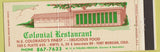 Matchbook Cover - Colonial Restaurant Fort Morgan Colorado