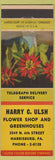 Matchbook Cover - Harry Ulsh Flowers Harrisburg PA