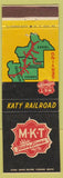 Matchbook Cover - MKT Railroad Katy Lines girlie back