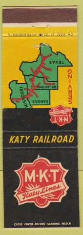 Matchbook Cover - MKT Railroad Katy Lines girlie back
