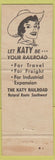 Matchbook Cover - MKT Railroad Katy Lines girlie back
