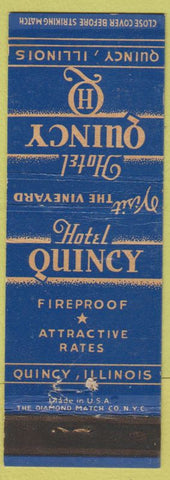 Matchbook Cover - Hotel Quincy IL