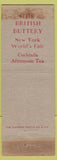 Matchbook Cover - British Pavilion 1939 New York World's Fair STAINED