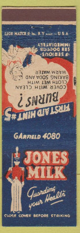 Matchbook Cover - Jones Milk