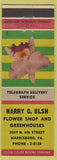 Matchbook Cover - Harry Ulsh Flowers Harrisburg PA