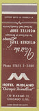 Matchbook Cover - Hotel Midland Chicago IL SAMPLE
