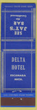 Matchbook Cover - Delta Hotel Jay's Bar Escanaba MI