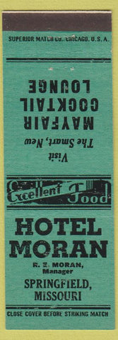 Matchbook Cover - Hotel Moran Springfield MO