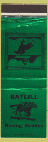 Matchbook Cover - Baylill Racing Stables horse