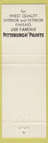 Matchbook Cover - Pittsburgh Paints Fargo ND