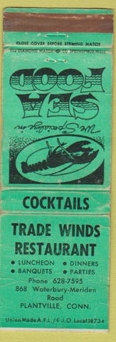 Matchbook Cover - Trade Winds Restaurant Plantville CT POOR