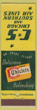 Matchbook Cover - Chicago and Southern Airline Chiclets Gum