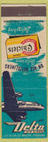 Matchbook Cover - Delta Airlines Chiclets Gum