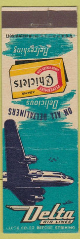 Matchbook Cover - Delta Airlines Chiclets Gum
