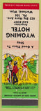 Matchbook Cover - Wyoming Hotel Worland WY hillbilly low phone
